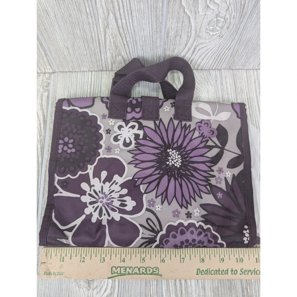 Thirty-One Timeless Beauty Toiletry Bag Plum Awesome Blossom Cosmetic Organizer